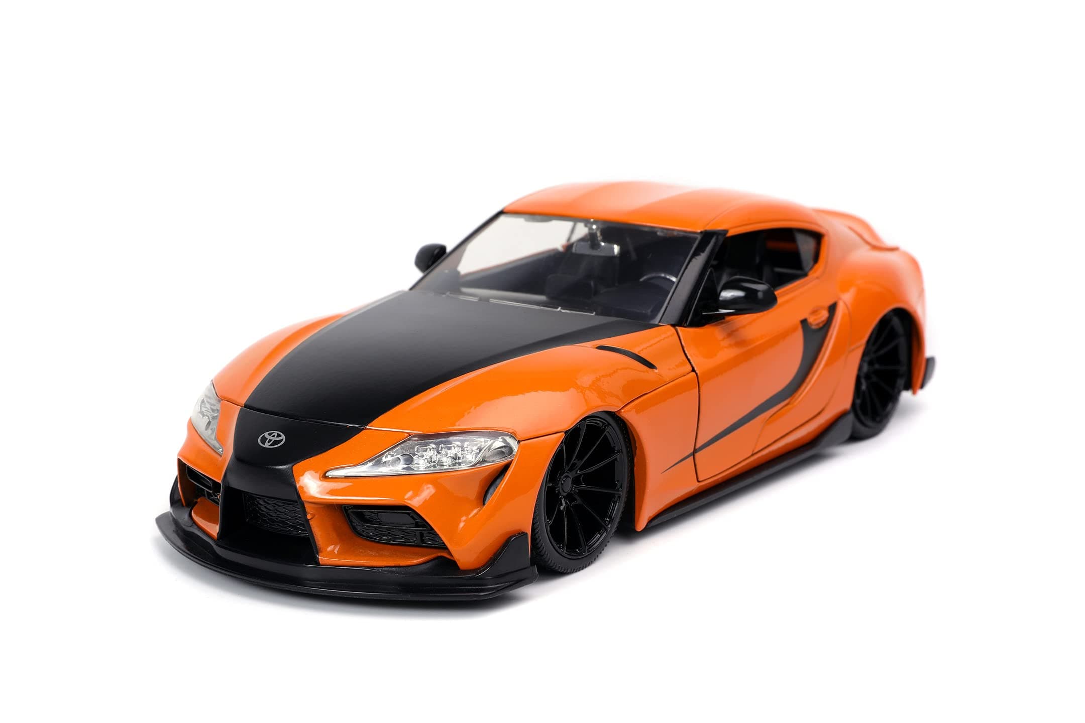 Jada Toys Fast & Furious 2020 Toyota Supra, Tuning-Modell im Maßstab 1:24, zu öffnende Türen, Motorhaube und Kofferraum, orange