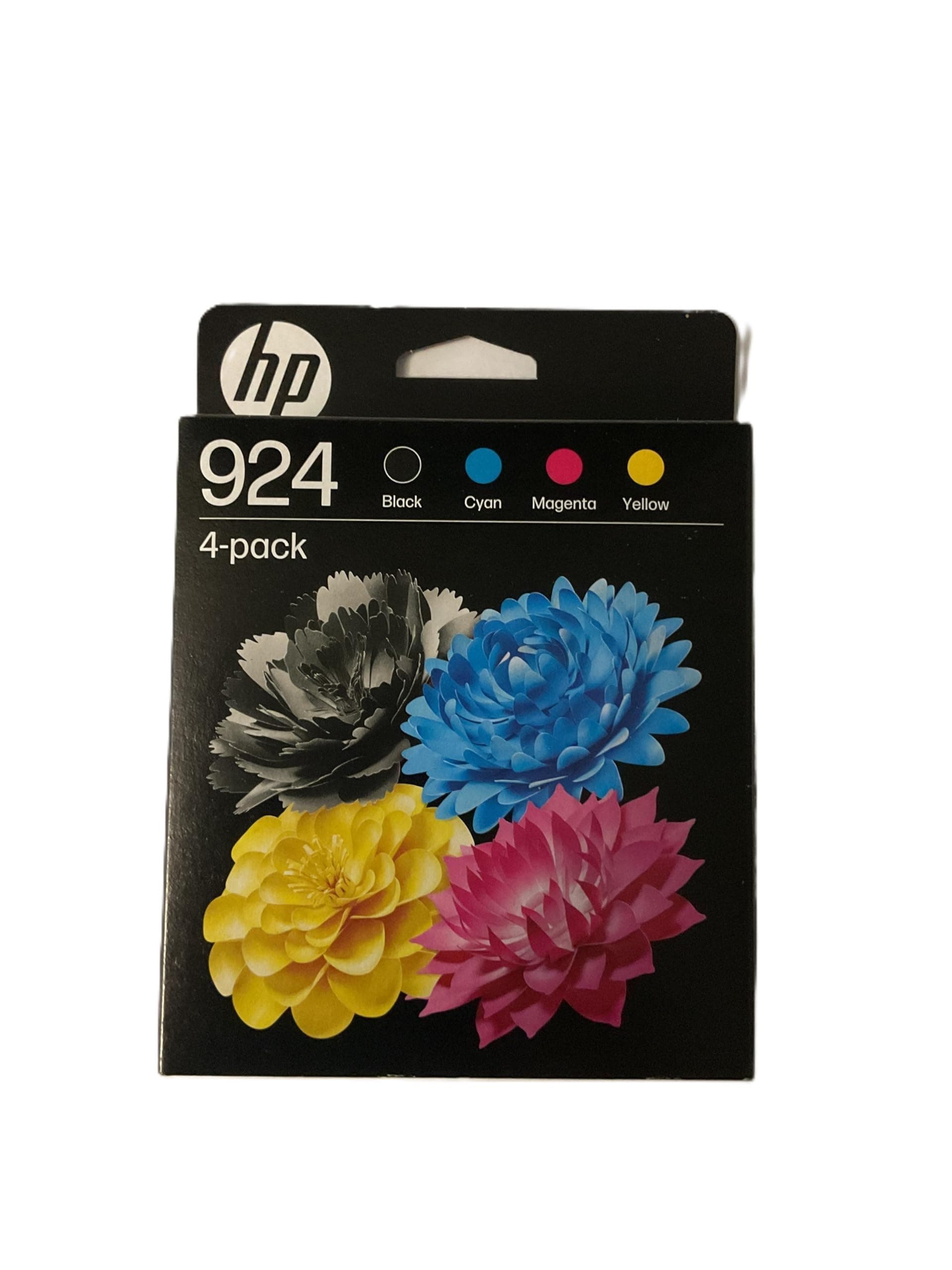 HP 924 (‎6C3Z1NE) Multipack Original Druckerpatrone, Schwarz und Farben, 1xSchwarz, 1xCyan, 1xMagenta, 1xGelb für HP OfficeJet Pro 8124e, 8122e, 8132e, 8135e, 8134e, 8125e All-in-One-Drucker