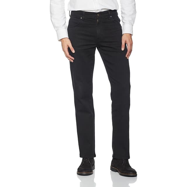 Wrangler Herren Jeans Regular - Mid Waist - Regular Fit - Schwarz W30-W44 44W / 32L Schwarz