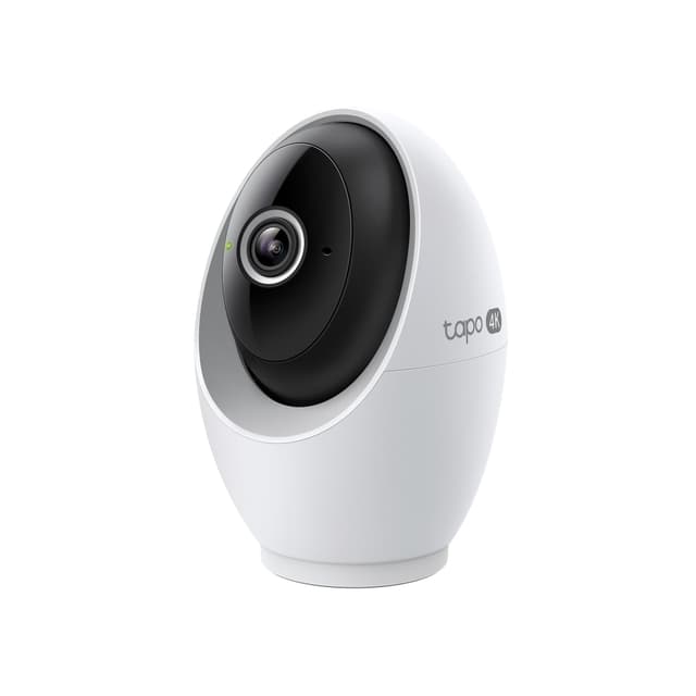 Tapo C260 4K 8MP Überwachungskamera Innen 360°, Lokale KI-Erkennung, Physischer Privatsphärenmodus, 18-Facher Digitalzoom, Bewegungsverfolgung, Zwei-Wege-Audio, MicroSD-Karte Bis zu 512 GB