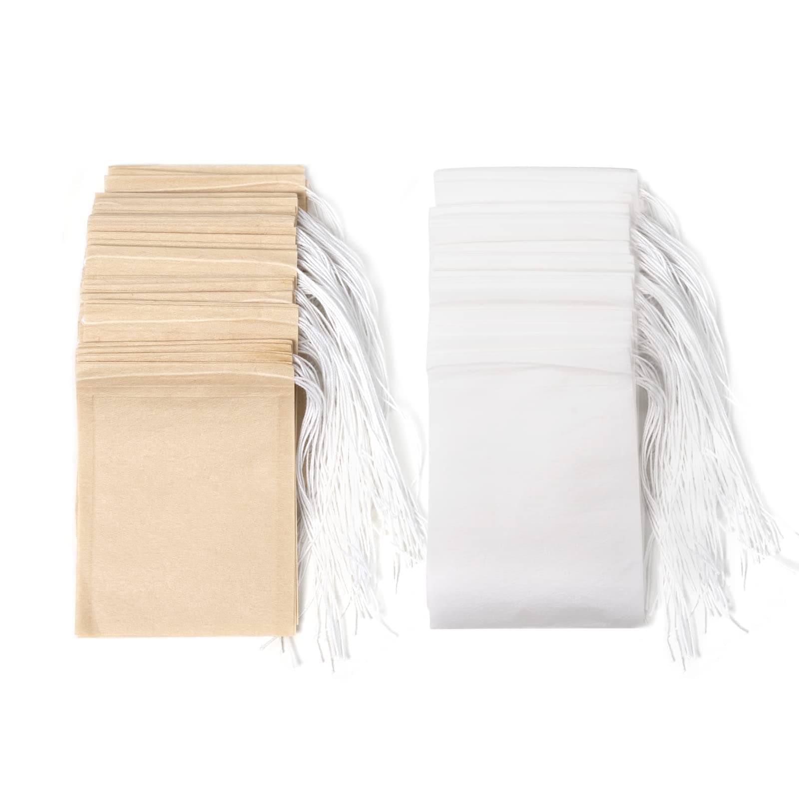 Carehabi - Teefilterbeutel Einweg mit Kordelzug, Teebeutel für Losen Tee, Tee Filterbeutel, 200 Stück Teebeutel Leeres (6 x 8 cm) B-200 Stück