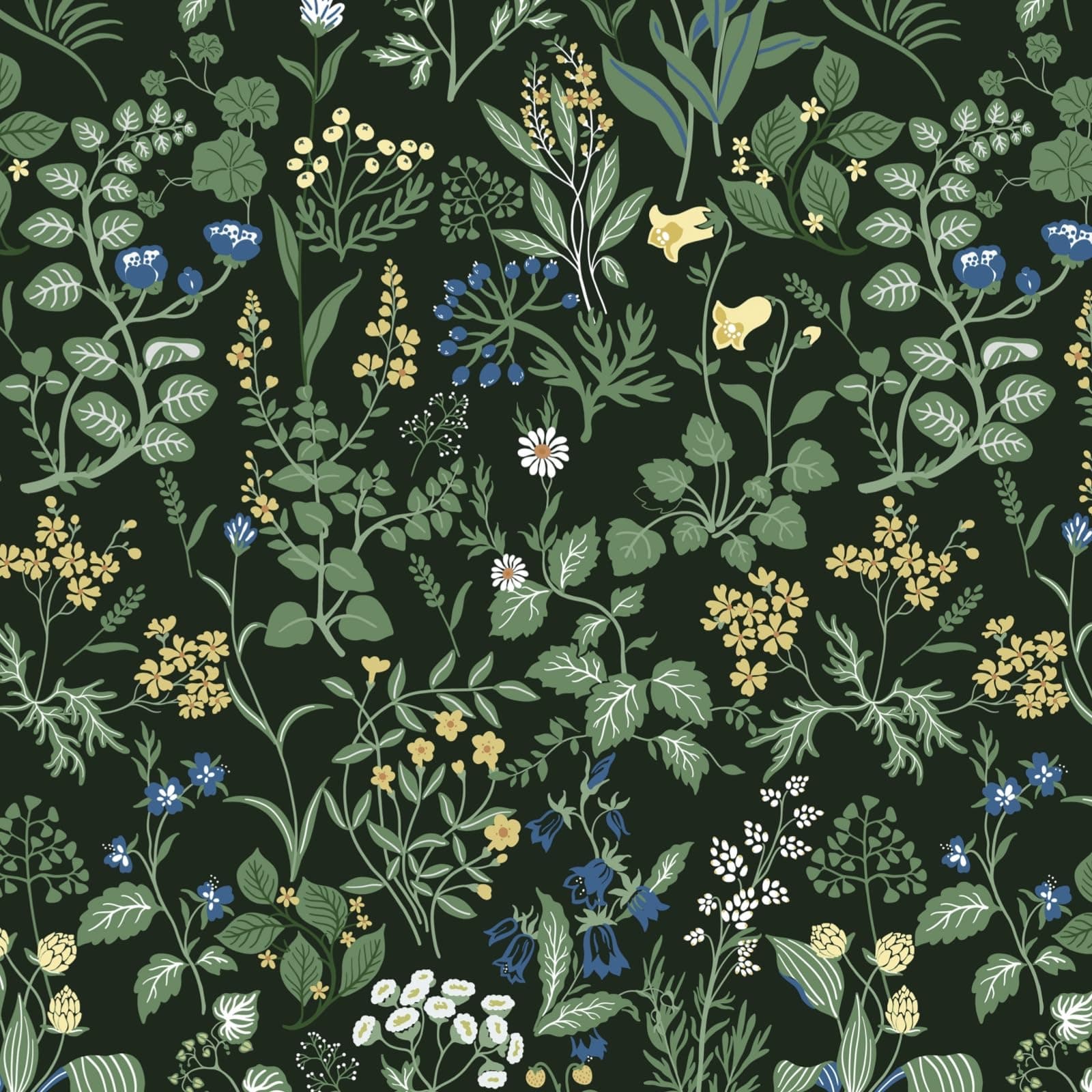Fiula Selbstklebende Tapete Blumen Klebefolie Möbel Blumentapete Blätter 44CMx10M Dekorfolie Selbstklebend Küche Weiß Klebetapete Muster Tapeten Wassdicht DIY Wohnzimmer Schwarz Grün 0.4W x 10L m Schwarz