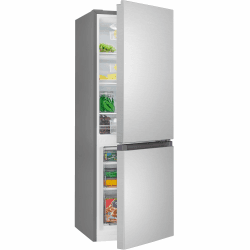 Bomann® Kühlschrank mit Gefrierfach | Energieklasse E | 143cm | Kühl Gefrierkombination leise 39 dB | 3 Ablagen & 3 Schubladen | Türanschlag wechselbar | 175L Kühlgefrierkombi | KG 320.2 inox Silber Angebot bei HelloDeals