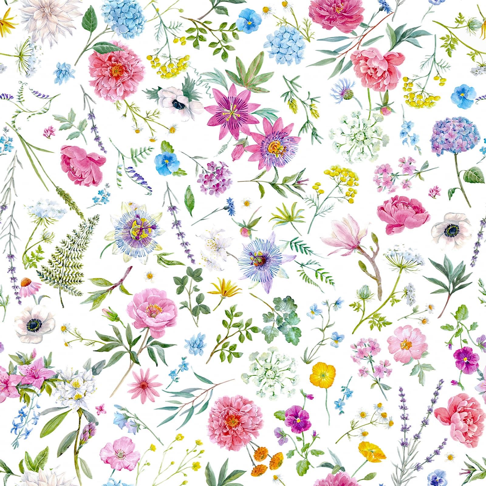 VaryPaper Selbstklebende Tapete Blumen Rosa Blumentapete Romantik 44.5cmx800cm Klebefolie Weiß Matt Möbelfolie Muster Klebetapete Selbstklebend Wand Fototapete Schlafzimmer Kinderzimmer Schrankfolie 0.4W x 8L m