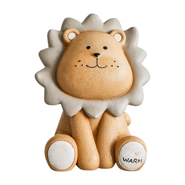Herbests Löwe Sparschwein Bruchsichere Harz Sparschwein Spardosen Groß für Jungen und Mädchen Süßes Geschenk für Geburtstage Neujahr Desktop Schreibtisch Ornament Spielfigur Dekoration Braun L