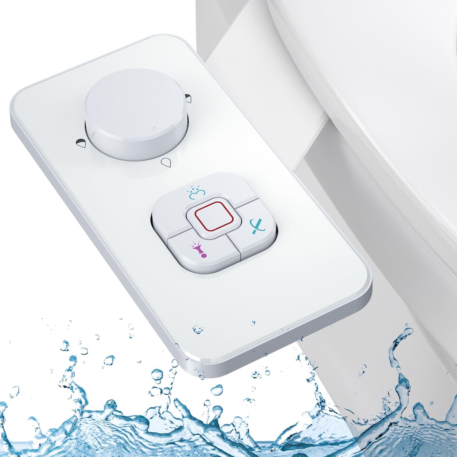 Bidet Aufsatz Für Toilette, PENDEJATO Nichtelektrisch Schlankes Bidet Mit Einziehbaren, Einziehbare Selbstreinigende Doppeldüsen Und Drehknopf Zur Einstellung Des Wasserdrucks (Weiß)