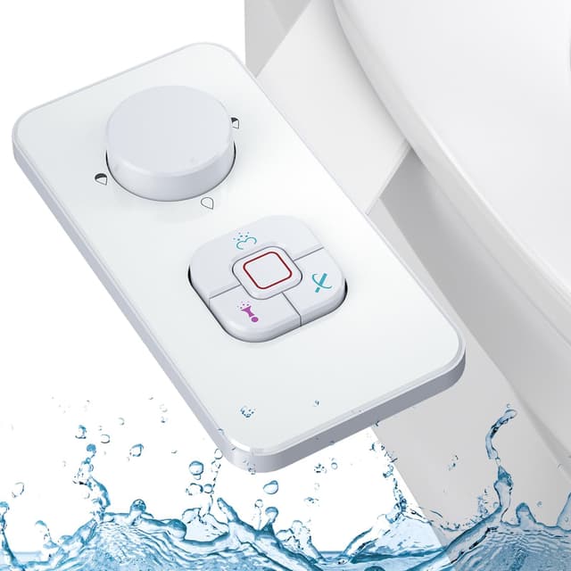 Bidet Aufsatz Für Toilette, PENDEJATO Nichtelektrisch Schlankes Bidet Mit Einziehbaren, Einziehbare Selbstreinigende Doppeldüsen Und Drehknopf Zur Einstellung Des Wasserdrucks (Weiß)