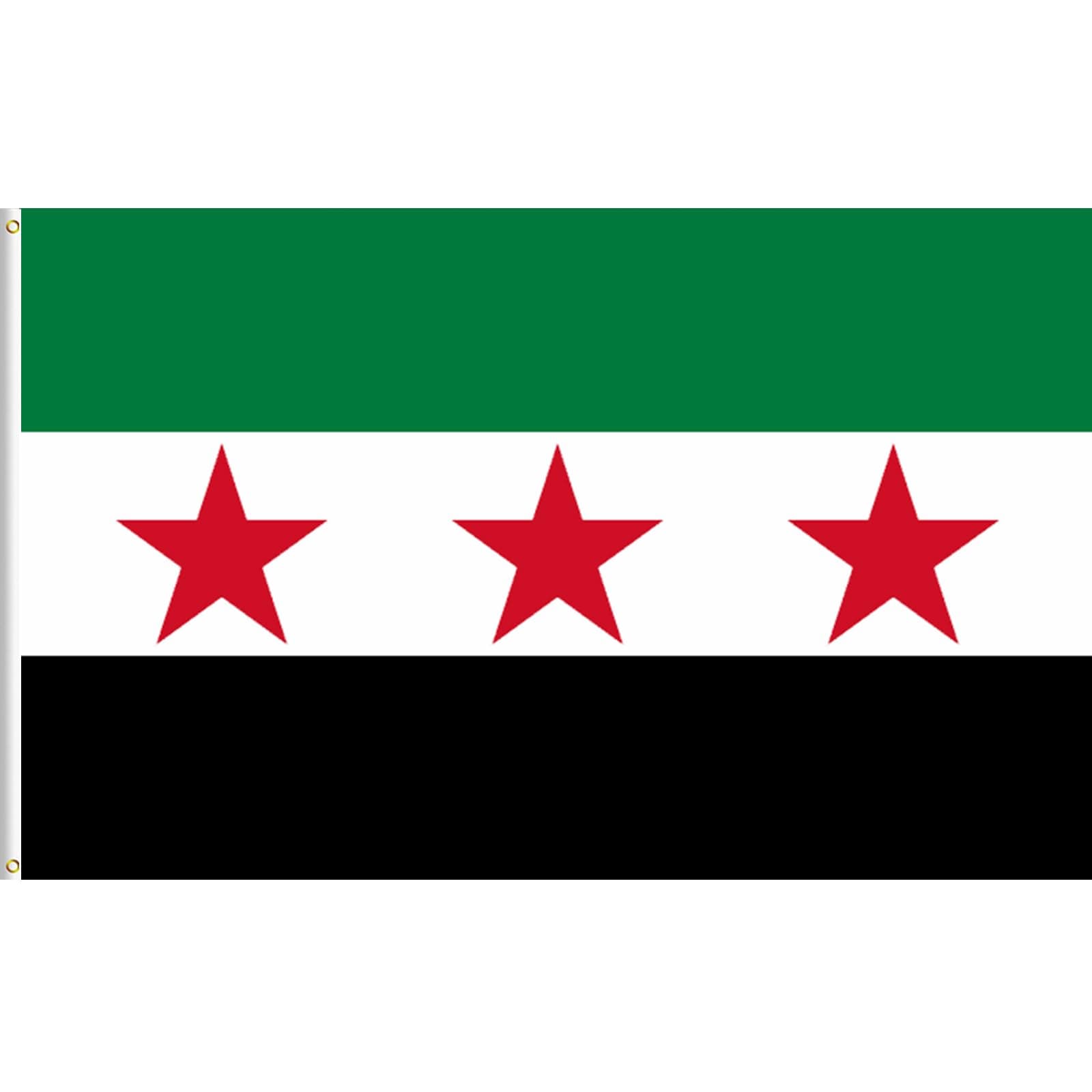 Lixure Flagge Syriens 180x300cm Syrischen Fahne -Polyester, Digitaldruck, lebendige Farbe, lichtbeständig, doppelt genäht, mit Messingösen für Garten Innen- Außenbereich