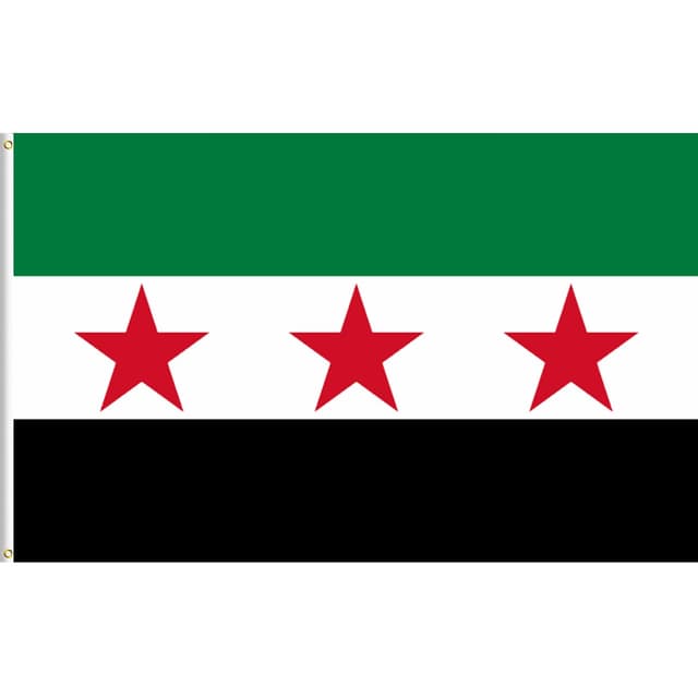 Lixure Flagge Syriens 180x300cm Syrischen Fahne -Polyester, Digitaldruck, lebendige Farbe, lichtbeständig, doppelt genäht, mit Messingösen für Garten Innen- Außenbereich