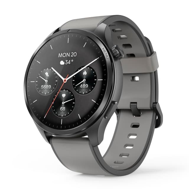 Hama Smartwatch (Musikspeicher, AMOLED Farbdisplay 1,43“ Panda Glass, GPS, Telefonfunktion, wasserdicht, WhatsApp, Sprachassistent, Schlaftracker, 110 Sportmodi, Schrittzähler, Pulsmesser etc) schwarz