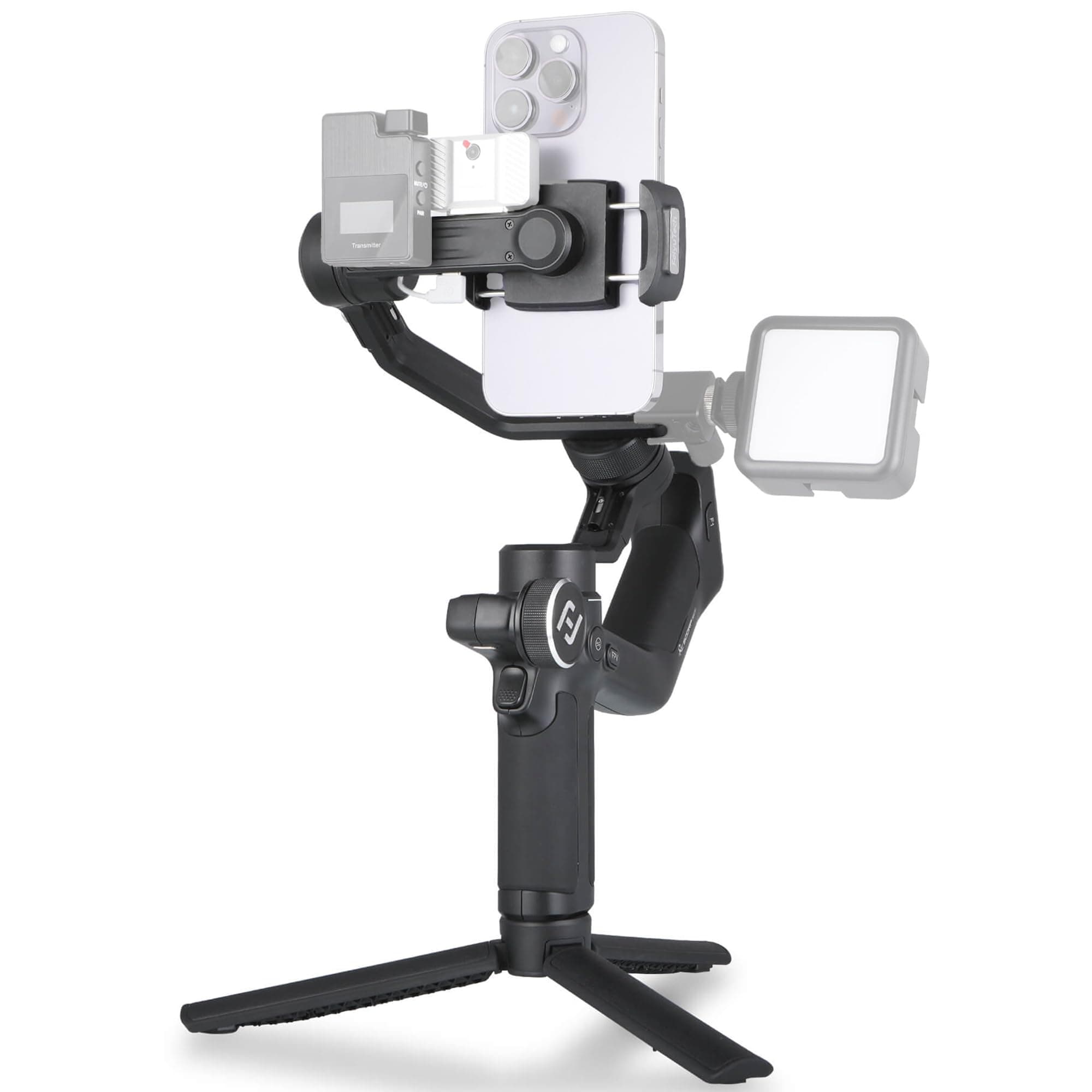 FeiyuTech SCORP-Mini P 3-Achsen-Handheld-Gimbal für Smartphones (Schwarz) | Professionelle Videostabilisierung | 520 g Tragkraft | 2200 mAh 11 Stunden Akkulaufzeit | 360° Schwenkbereich SCORP Mini-P - Black