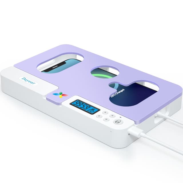 Dayear Handy Timer Box Handy Gefängnis, Handy Safe Schlossbox mit Timer Telefon Gefängnis für iPhone und Android Handy zu Helfen Kinder, Studenten, Erwachsene Lock Phone Sucht/Versuchung(Violett)