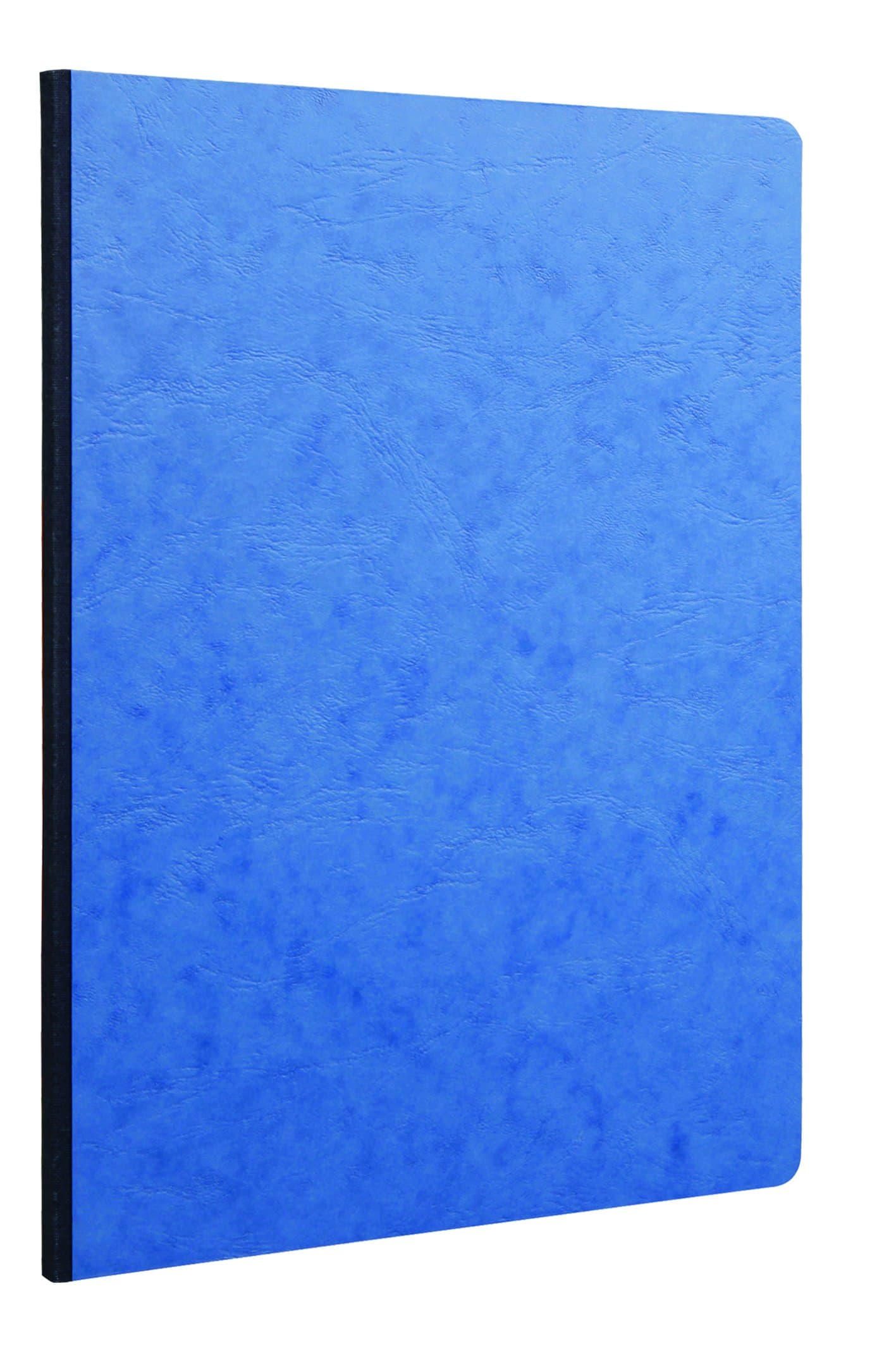Clairefontaine 791464C - Notizbuch / Kladde Age Bag DIN A4 21x29,7 cm, liniert 96 Blatt 90g, geleimt mit Lederstruktur, mit bedruckten Vorsatzblättern, Blau, 1 Stück Blau 21 x 29,7cm liniert