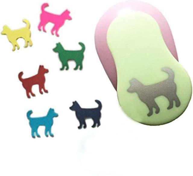 Carykon Papierstanzer, 2,5 cm, Design Hund，Zufällige farben