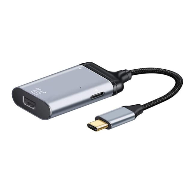 chenyang CY USB3.1 Type C USB C zu Mini DP Displayport Monitor Konverter Adapter 4K 2K 60hz Mit Type C Weiblich PD Stromanschluss Für Tablet Phone Laptop Silver MINI-DP