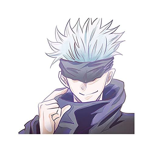 Lustige Jujutsu Kaisen Gojo Satoru Auto-Aufkleber – Vinyl, wasserdicht, Anime Sticker für Laptop, Fenster, Auto