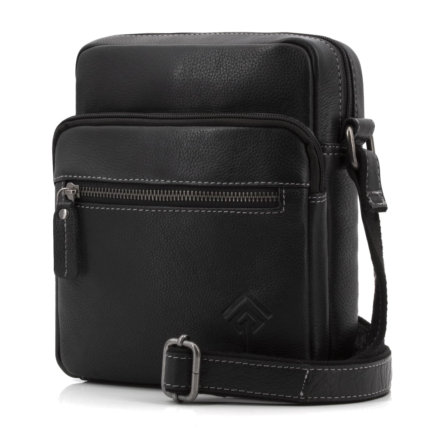 JOREY Leder Herren Umhängetasche Männer Schultertasche aus Echtleder für Business Arbeit Reise Leder Männerhandtasche