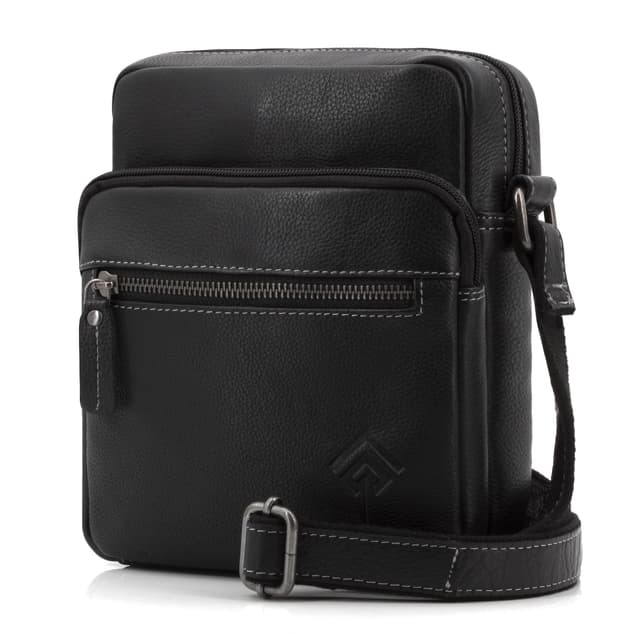 JOREY Leder Herren Umhängetasche Männer Schultertasche aus Echtleder für Business Arbeit Reise Leder Männerhandtasche