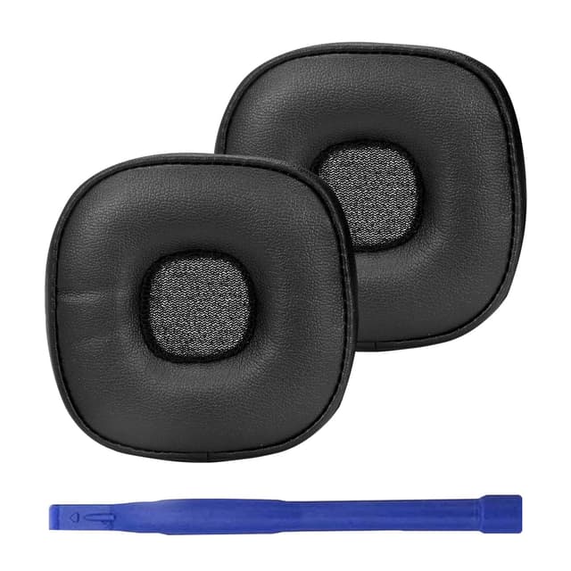 Adhiper Major IV Ohrpolster, kompatibel mit Marshall Major IV Wireless Kopfhörer, Ersatz-Ohrpolster aus weichem Protein-Leder und Memory-Schaum (Schwarz) Major IV PL Black