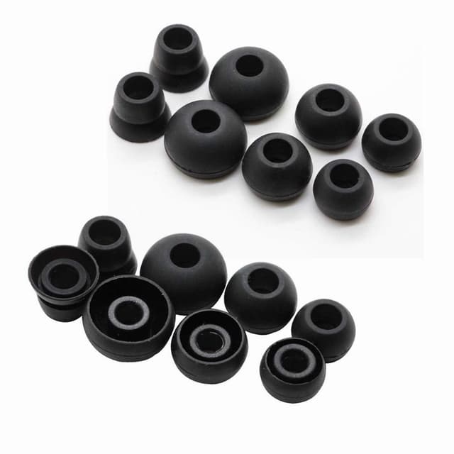 8 Paar Ersatz-Ohrstöpsel aus Silikon für Powerbeats 2 und Powerbeats 3 Kopfhörer Silikon Ohrstöpsel Ear Tips Schwarz für Powerbeats 2/ 3