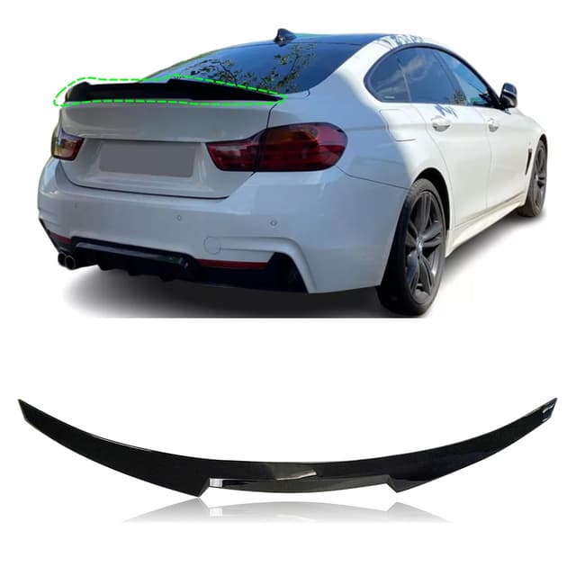 BONRYAN Heckspoiler passend für 2013-Heute BMW Heckflügel Glanz Schwarz 4er F36 Flügellippe