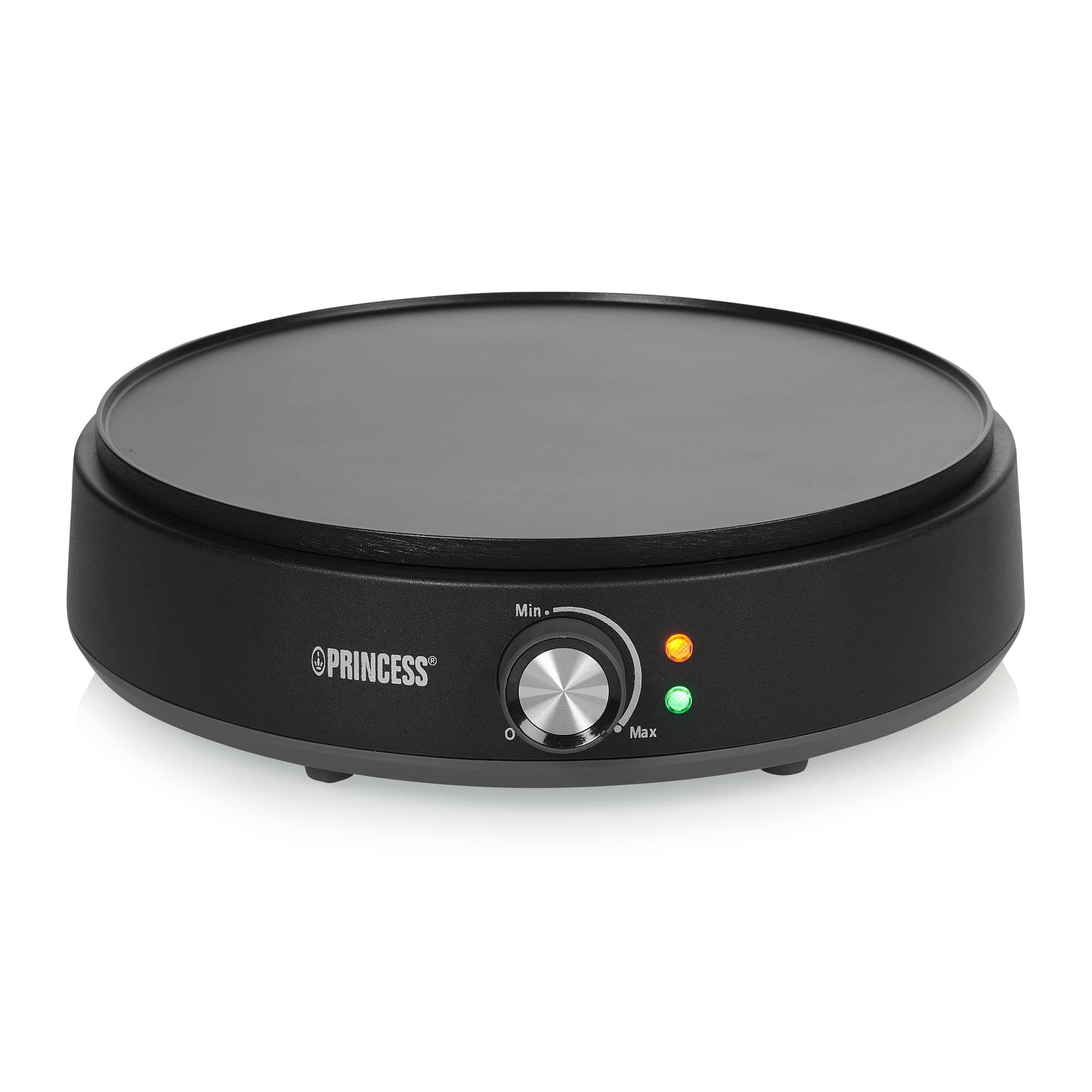Princess 492235 Crêpe-Maker Deluxe, Backfläche ø 30 cm, einstellbarer Thermostat, Antihaftbeschichtung, 1200 W, Schwarz