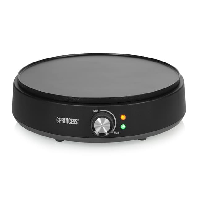Princess 492235 Crêpe-Maker Deluxe, Backfläche ø 30 cm, einstellbarer Thermostat, Antihaftbeschichtung, 1200 W, Schwarz