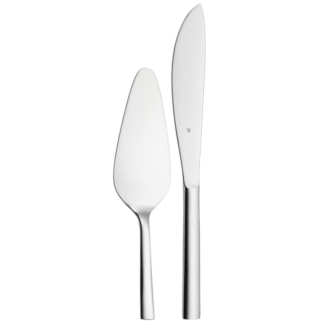 WMF Nuova Obst-/ Kuchenbesteck Set 2-teilig, Tortenmesser, Tortenheber, Cromargan Edelstahl poliert, spülmaschinengeeignet 30 x 6 x 3 cm Obst-/Kuchenbesteck 2-teilig Single