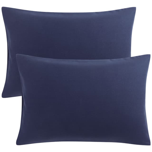 PiccoCasa 2er-Pack Kissenbezug 40x60 Superweicher Kopfkissenbezug Kissenhüllen mit Hotelverschluss aus Mikrofaser Pillowcase, Marineblau Marineblau 40×60cm