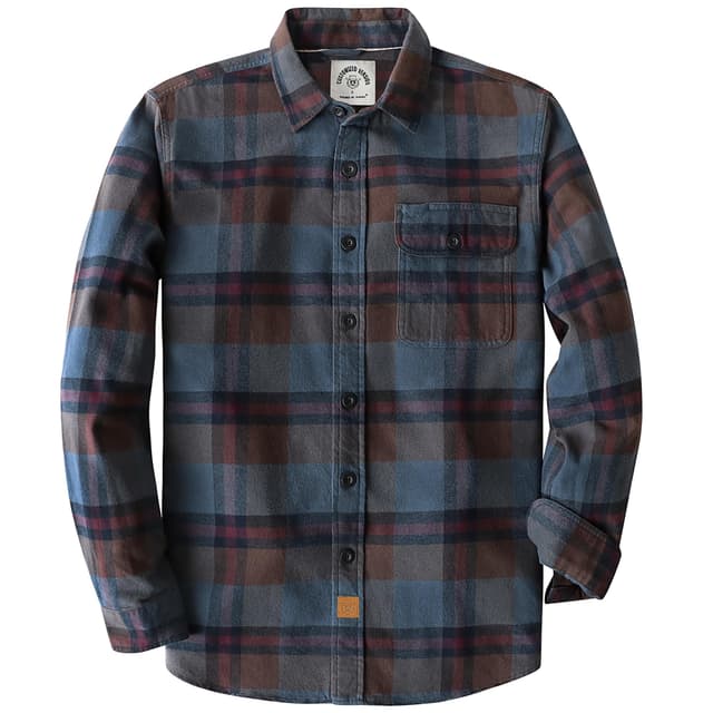 Dubinik® Flanellhemd Herren Flanellhemden Langarm Regular Fit Kariert Button Down Warm Freizeit Hemd