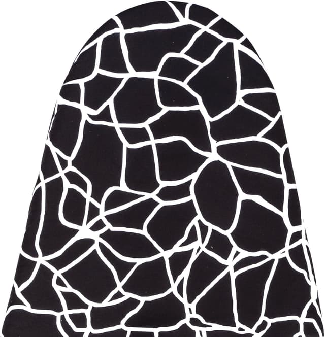 Umiin Bügelbrettbezug, 140 × 45 cm, Elastische & Dicke Bügelbrettbezüge mit Baumwolloberteil und 6 mm Filzpolsterung, Schwarz & Weiß Schwarz & Weiß 140x45cm
