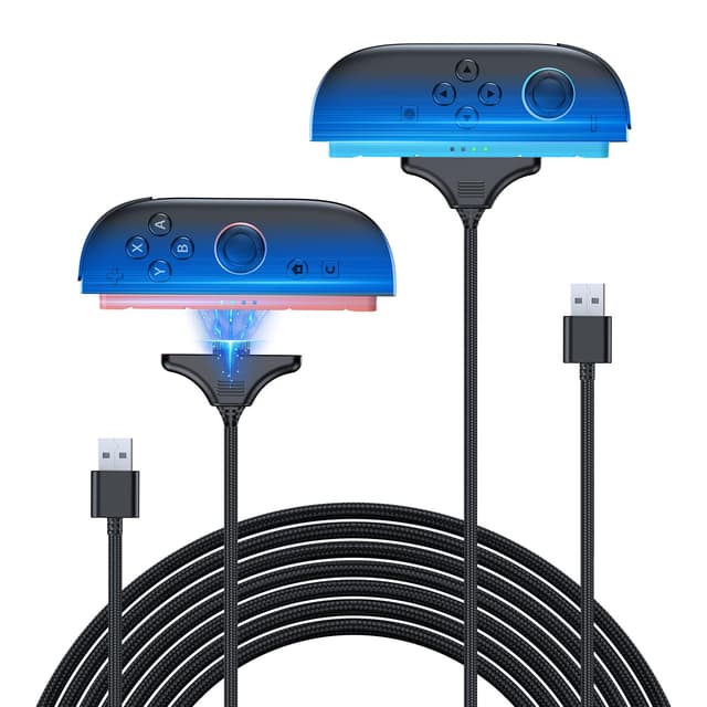 [2 Pack] 10FT Magnetische Ladekabel für Nintendo Switch 2 Joy-Con (2025), Schnellladekabel-Zubehör für Joy-Con 2-Controller, nylonverstrickt, USB-Anschlüsse, Ersatz High-Speed