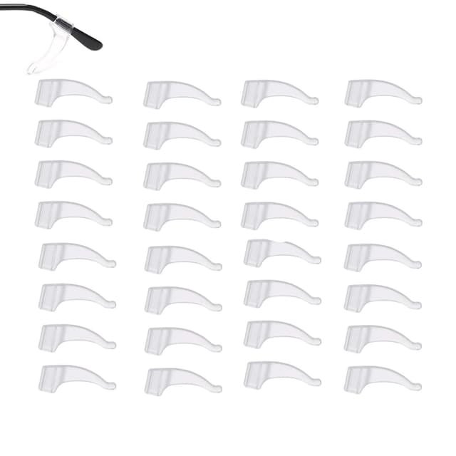 Silikon Brillenhalter,20 Paar weiche Silikon Brillen Anti-Rutsch Ohrpolster Antirutsch Halterung für Brillenbügel Set Komfort Brillenhalter, Brillenbügel-Halter-Schutz für Brillen, Sonnenbrillen