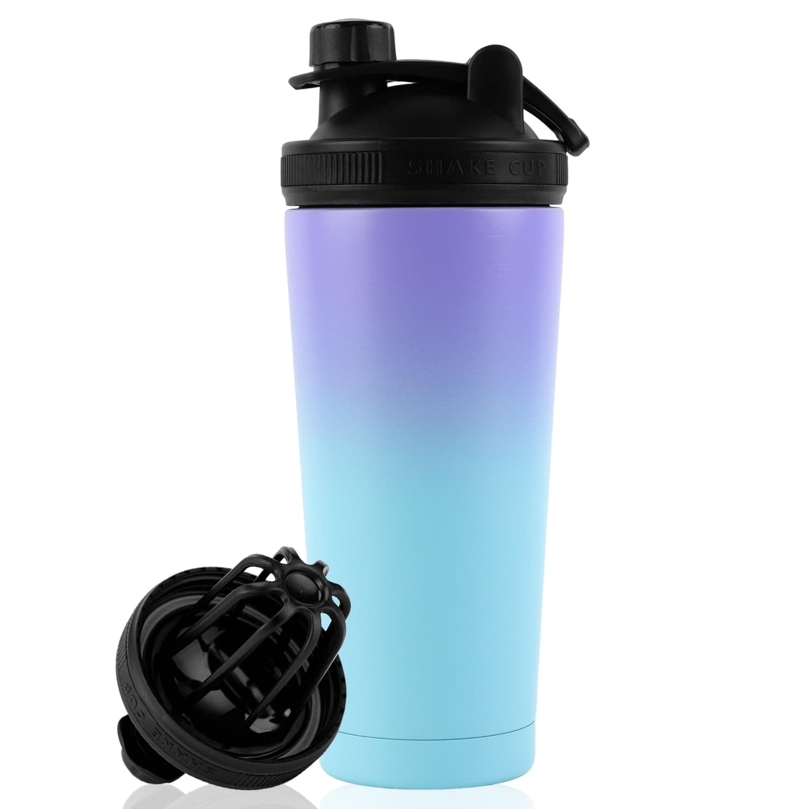 kiptyg 750ml Protein Shaker Edelstahl – Doppelwandig, Vakuumisoliert BPA-frei – Mit Sieb Auslaufsicher – Ideal für Sport, Fitness, Eiweißshakes Purple Blue Gradient