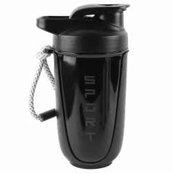 EACHPT Shaker Proteinshake,600ml Protein Shaker Proteinshaker mit Kugel,Sieb&Mess-Skala,Auslaufsicher,Frei BPA&DEHP,Eiweiß Shaker für Supplement Shakes,Shaker Proteinshake Schwarz 600 ml