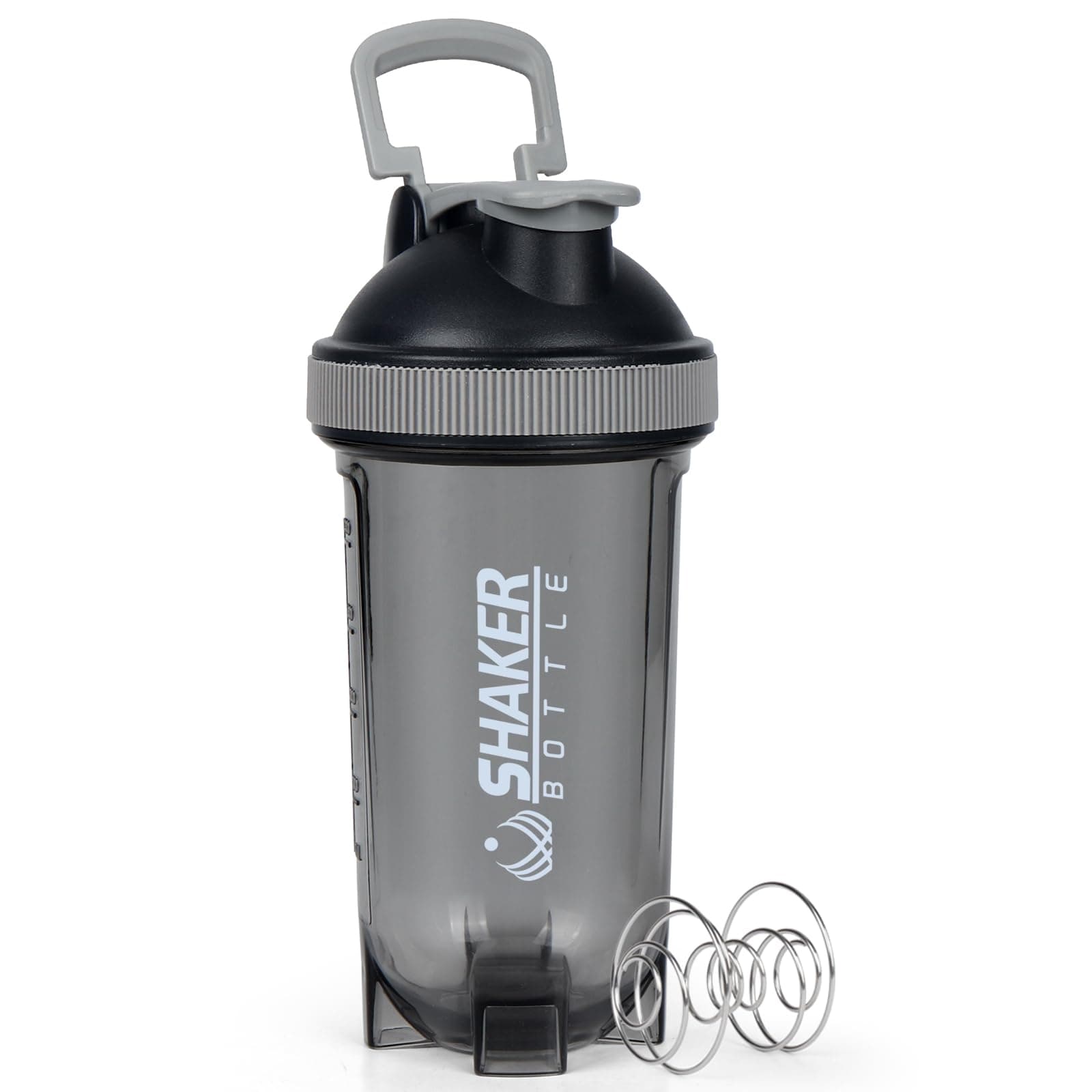 XTKS Protein shaker 500ml – Eiweiß shaker für Fitness, shaker Proteinshake & Smoothies | Auslaufsicher, BPA-frei | shaker mit kugel für cremige Shakes | Langlebiger shake becher für Gym (schwarz)