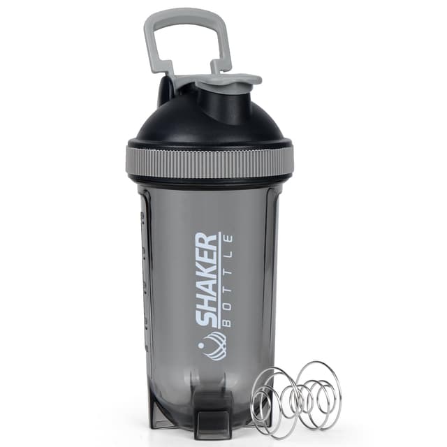 XTKS Protein shaker 500ml – Eiweiß shaker für Fitness, shaker Proteinshake & Smoothies | Auslaufsicher, BPA-frei | shaker mit kugel für cremige Shakes | Langlebiger shake becher für Gym (schwarz)