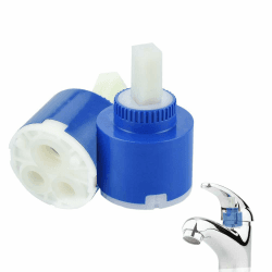 KLYNGTSK 2 Stück 40 mm Wasserhahn Ventil Wasserhahn Kartusche Keramik Cartridge Mischbatterie Ventil Wasserhahn Ersatz Kartusche für Küche Badezimmer