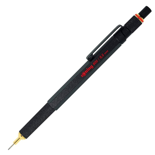 rOtring 800 Druckbleistift , 0,5 mm , Schwarz Vollmetall 800 / 0,5 mm Schwarz