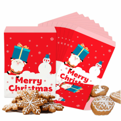 100 Stück Weihnachten Naschitüten Candy Bar Papiertüten Klein Kraft Butterbrottüten Bunt 13x18cm Mini Geschenktüten Papiertüten Bunte Tüten Candybar brotpapiertüten für Weihnachten,Hochzeiten