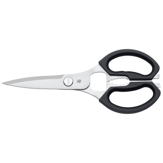 WMF Küchenschere 23 cm, Haushaltsschere, Schere Küche, Cromargan Edelstahl, Kunststoffgriff, Universal-Schere mit Flaschenöffner und Dosenheber 1883216030 Haushaltschere