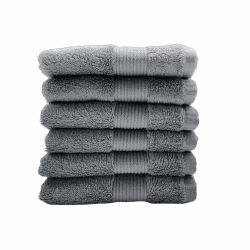 Maisonette Pure 100% Baumwolle Waschlappen (30 x50cm, 6er-Pack) - Gesicht, Hand Anthrazit Handtücher für Badezimmer & Kleine Gästehandtücher 30X50 Anthrazit