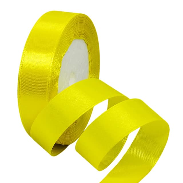 22m Satinband Geschenkband Zitronen Gelb 20mm Breit,Seidenband Dick Schleifenband Satin Dekoband Geschenkverpackung Deko Band Stoffband für Halloween Weihnachten Hochzeit Taufe Geburtstag DIY-Handwerk 20mm Zitronen Gelb