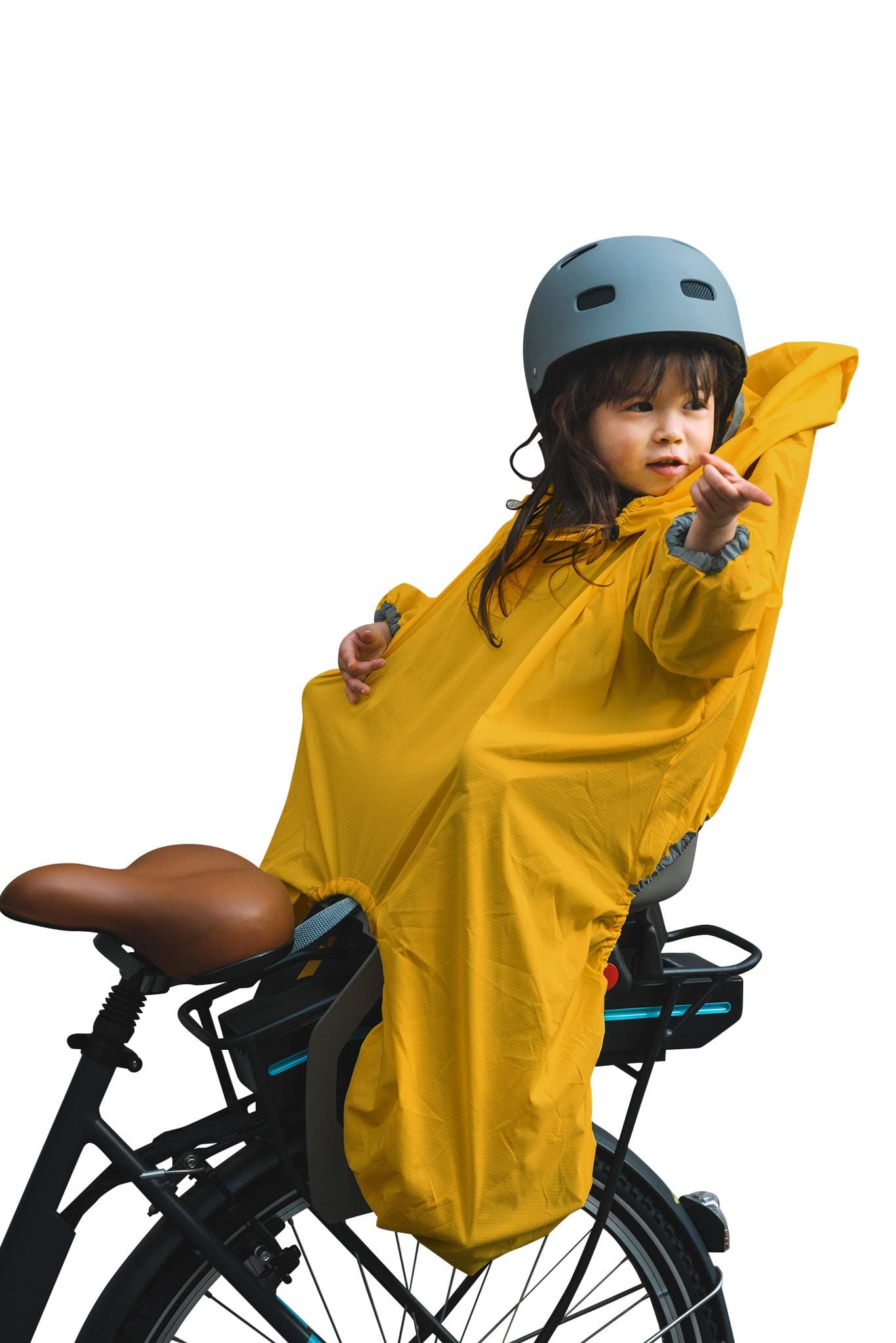 Regenschutz für Kinderfahrradsitz Einzigartig Senfgelb