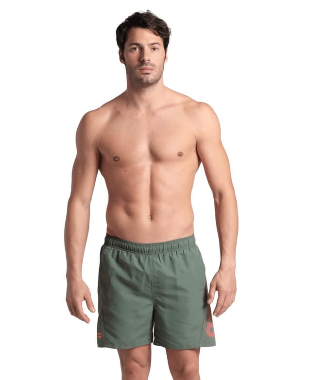 ARENA Herren Fundamentals Logo Boxer R Swim Trunks (1er Pack) S Sage-fluo Red