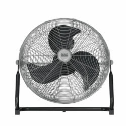 BLACK+DECKER - Bodenventilator 120W | 3 Geschwindigkeiten | Durchmesser 45cm | 3 Metallflügel | Neigungsverstellbar | Rutschfeste Basis | Tragegriff | Abnehmbare Gitterabdeckung | Kabelhalter Ø45cm | Schwarz