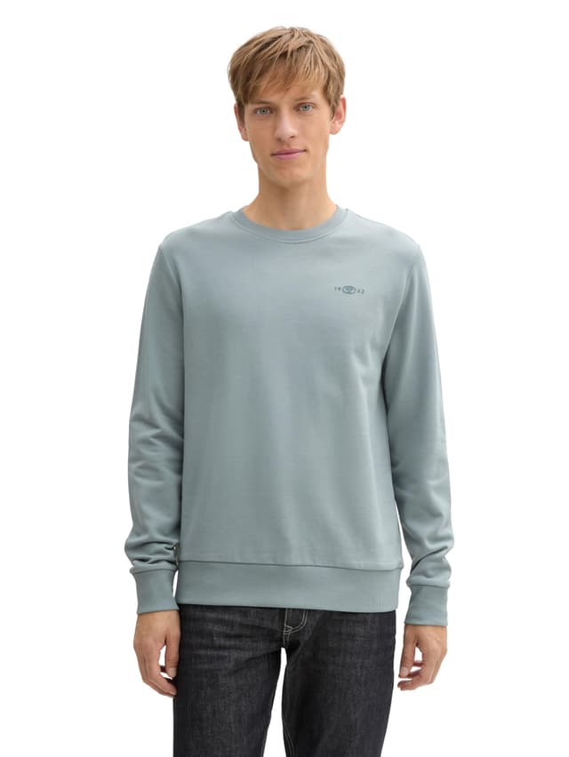 TOM TAILOR Herren Sweatshirt mit Logo-Print