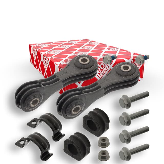 FEBI BILSTEIN 40089 Reparatursatz Stabilisatorlager Stabibuchsen Vorne Links Vorne Rechts 106mm Kunststoff 21mm 0,704kg