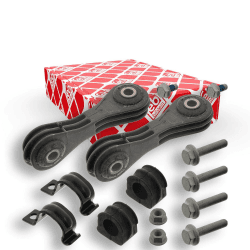 FEBI BILSTEIN 40089 Reparatursatz Stabilisatorlager Stabibuchsen Vorne Links Vorne Rechts 106mm Kunststoff 21mm 0,704kg