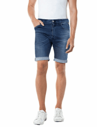 Replay Herren Jeans Shorts RBJ 901 Tapered-Fit mit Power Stretch